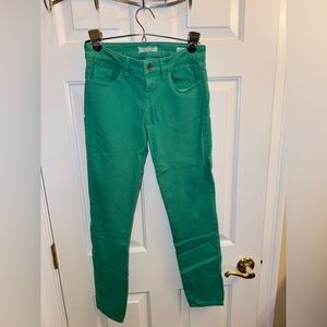 GUESS JEANS Brittney Skinny Jeans in Kelly Green, Size 26